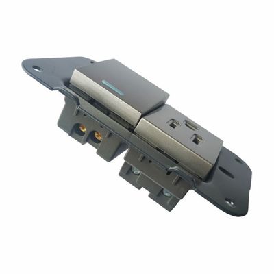 Stainless Steel Wall Switch And Socket With Metal Brushed